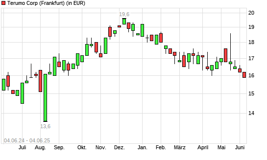 Terumo-Aktie mit neuem 6-Monats-Tief