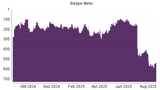 BOTSI®-Advisor Hochstufung Badger Meter von Rang 34 auf Rang 31