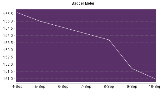 BOTSI®-Advisor Abstufung Badger Meter von Rang 24 auf Rang 28