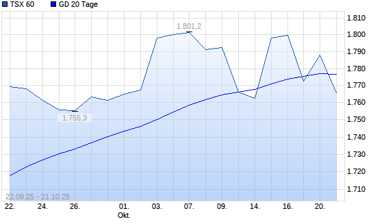 TSX 60 über 20-Tage-Linie