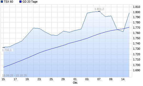TSX 60 über 20-Tage-Linie