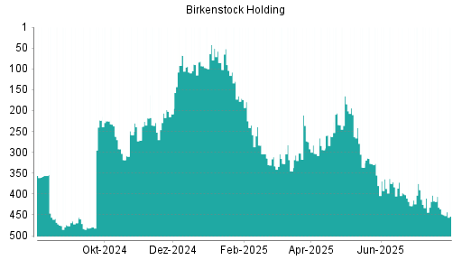 BOTSI®-Advisor Hochstufung Birkenstock Holding von Rang 360 auf Rang 351